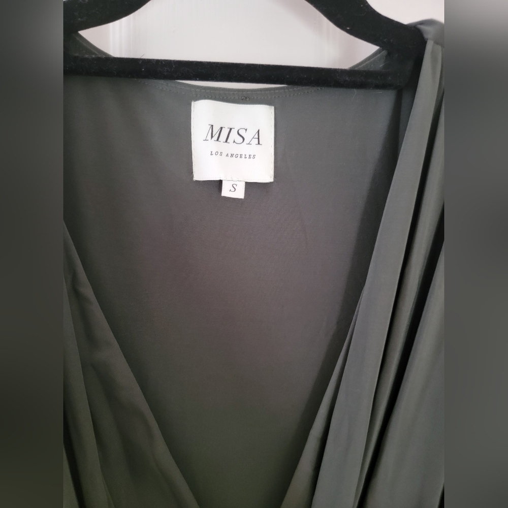 Misa Los Angeles Olive Green Mini Dress NWOT - Picture 3 of 9